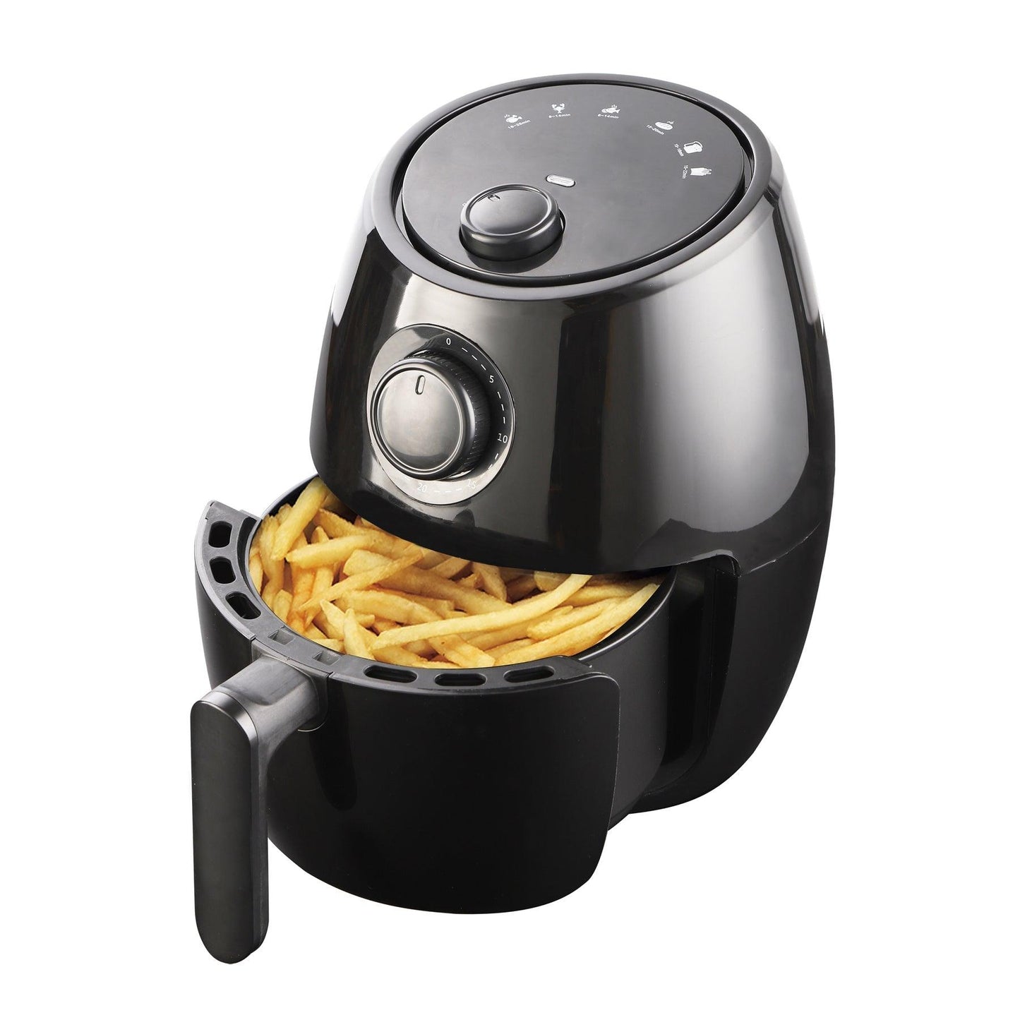 National 2.1 Qt Mechanical Air Fryer with 6 Preset Cooking Functions - Black by VYSN