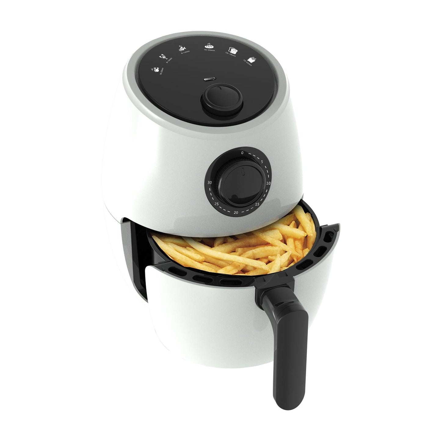 National 2.1 Qt Mechanical Air Fryer with 6 Preset Cooking Functions - White by VYSN