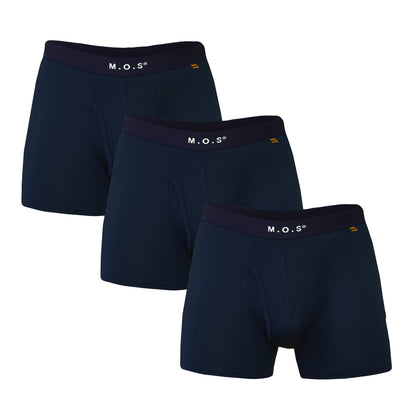 3 Pack - Bamboo Boxer Briefs for Men with Pouch Breathable Short Boxer by Mars Outlet Store LLC