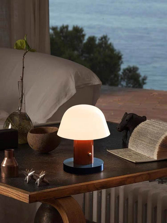 Nordic Cute Mushroom Setago Table Lamp - Dimmable Portable Quirky Nursery Light by INSPECIAL HOME