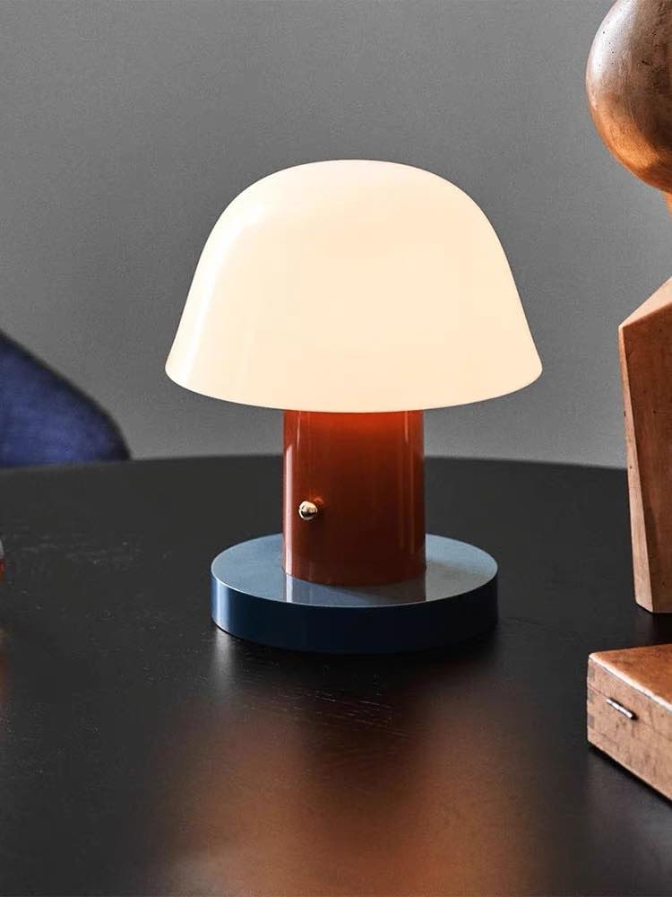 Nordic Cute Mushroom Setago Table Lamp - Dimmable Portable Quirky Nursery Light by INSPECIAL HOME