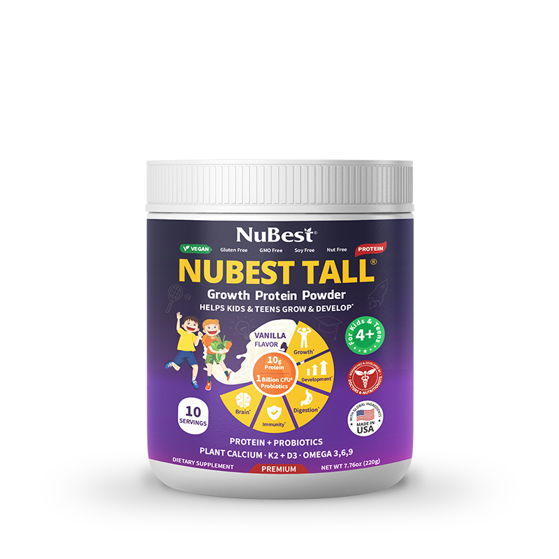 NuBest Tall Protein Vanilla Shake for Kids Ages 4+, 10 Vegan Servings by NuBest Nutrition®