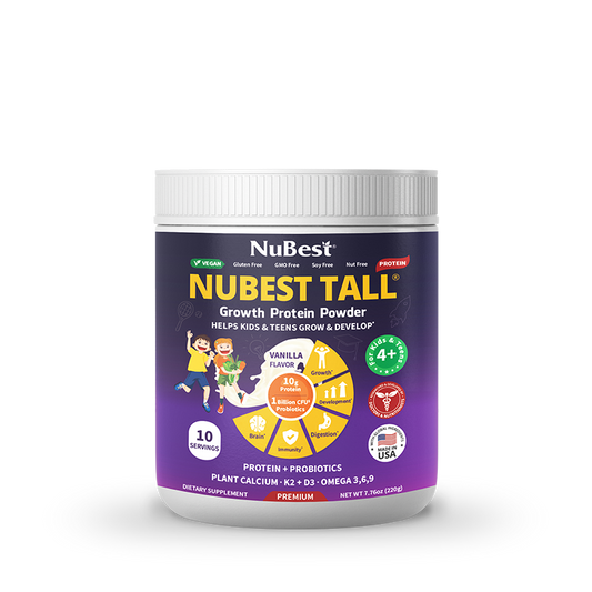 NuBest Tall Protein Vanilla Shake for Kids Ages 4+, 10 Vegan Servings by NuBest Nutrition®