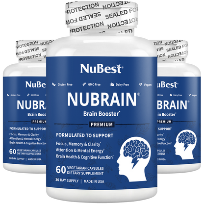 NuBrain, For Brain Health, Focus & Memory, 60 Vegan Capsules by NuBest Nutrition®