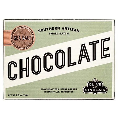 Olive & Sinclair - Sea Salt Chocolate Bar (75% | 2.5OZ) by The Epicurean Trader