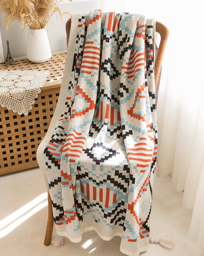 Oversize Cozy Boho Chic Throw Blanket by INSPECIAL HOME