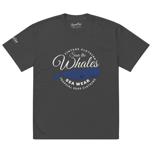 Oversized Vintage Save the Whales faded t-shirt by Tropical Seas Clothing