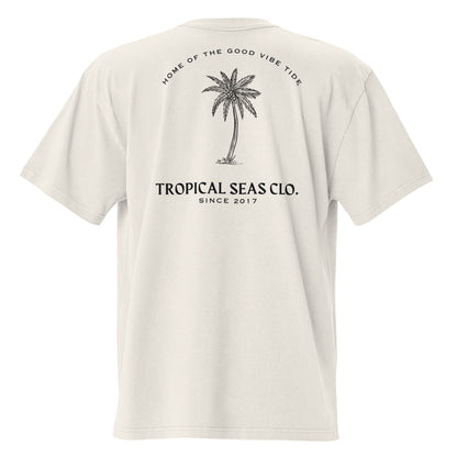 Oversized Perfect Palm  faded t-shirt by Tropical Seas Clothing