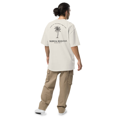 Oversized Perfect Palm  faded t-shirt by Tropical Seas Clothing