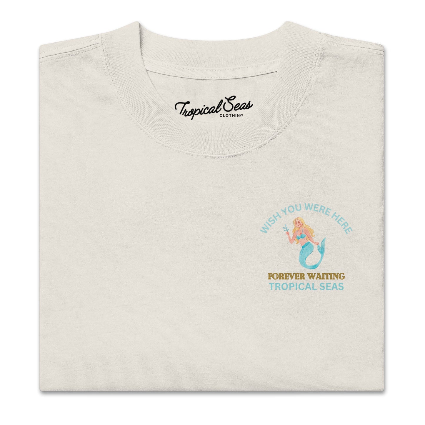 Oversized Waiting Mermaid Faded t-shirt by Tropical Seas Clothing