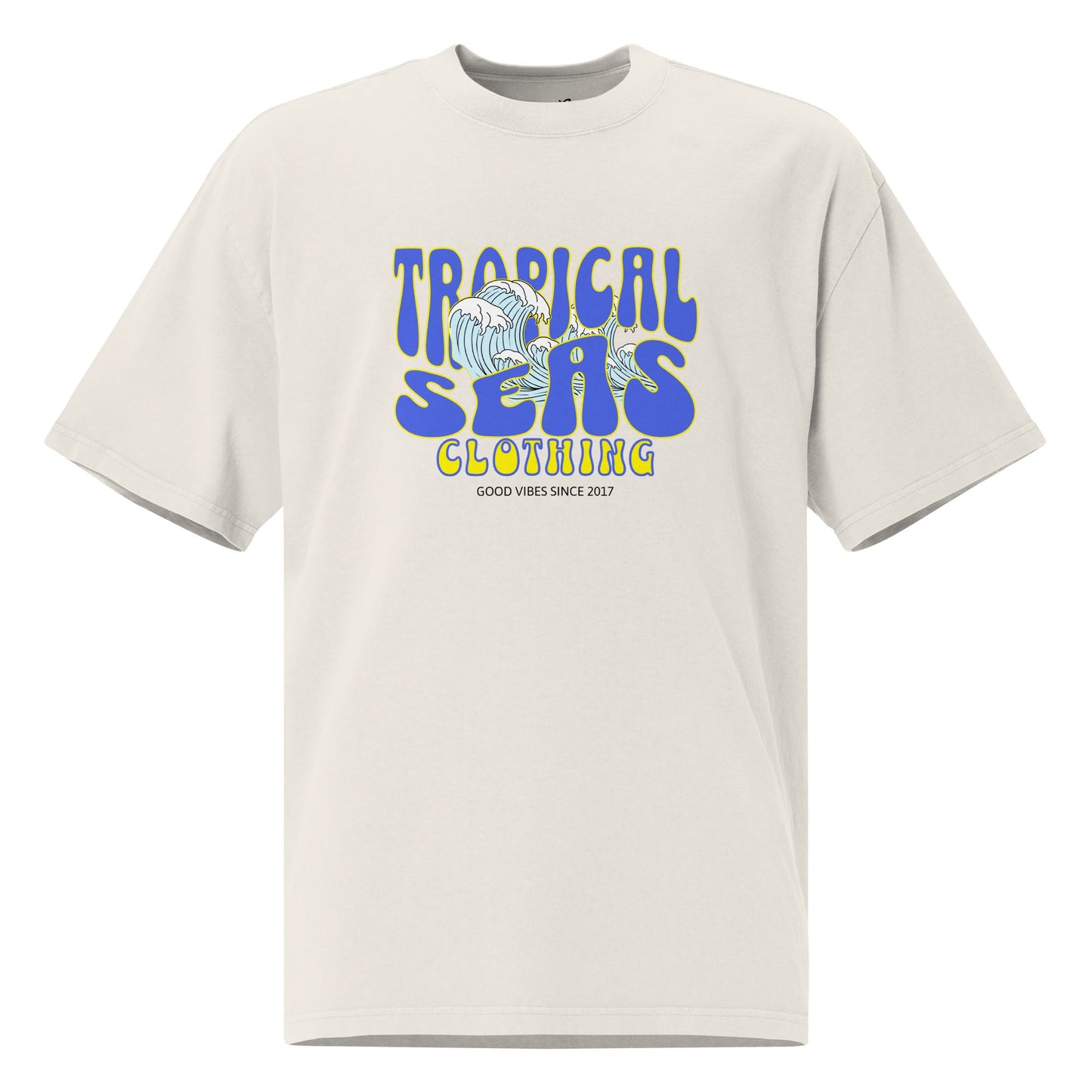 Oversized Wild Tropical Seas faded t-shirt by Tropical Seas Clothing