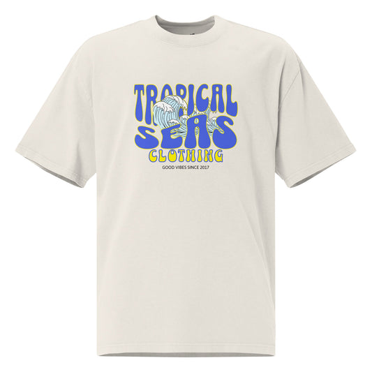 Oversized Wild Tropical Seas faded t-shirt by Tropical Seas Clothing