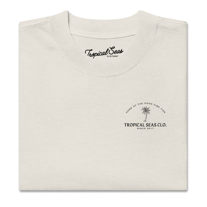 Oversized Perfect Palm  faded t-shirt by Tropical Seas Clothing