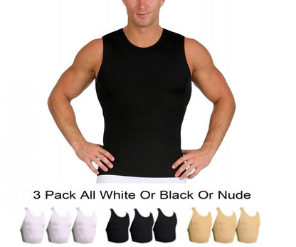 3 Pack Insta Slim Compression Sleeveless Crew Neck Tank TS00N3 by InstantFigure - InstaSlim - InstantRecoveryMD