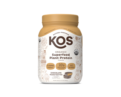 KOS Organic Plant Protein, Chocolate Peanut Butter, 28 Servings by KOS.com