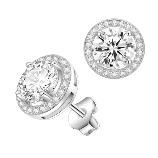 The "Halo" Crystal Stud Earrings by Donatello Gian