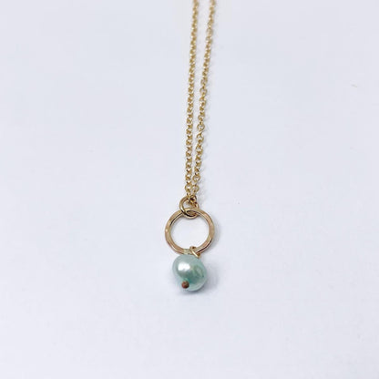 Mermaid Pearl Drop Charm Necklace by Jennifer Cervelli Jewelry