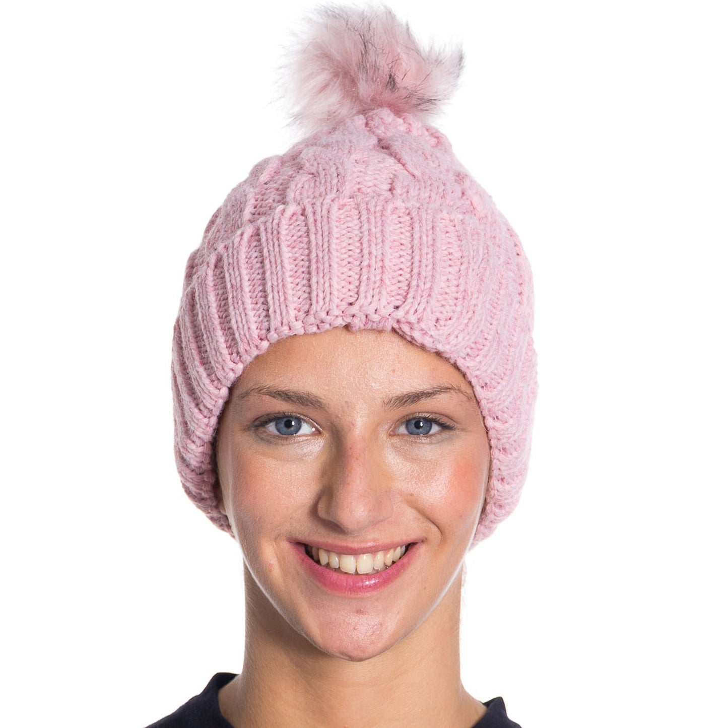 1 Pack - Winter Knitted Slouch Beanie Hat with Pom Pom for Women Winter Hat Beanie by Mars Outlet Store LLC