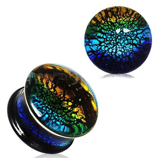 Oceanic Design Glass Saddle Plug by Fashion Hut Jewelry