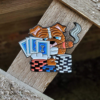 Poker Dog Pin by Kolorspun