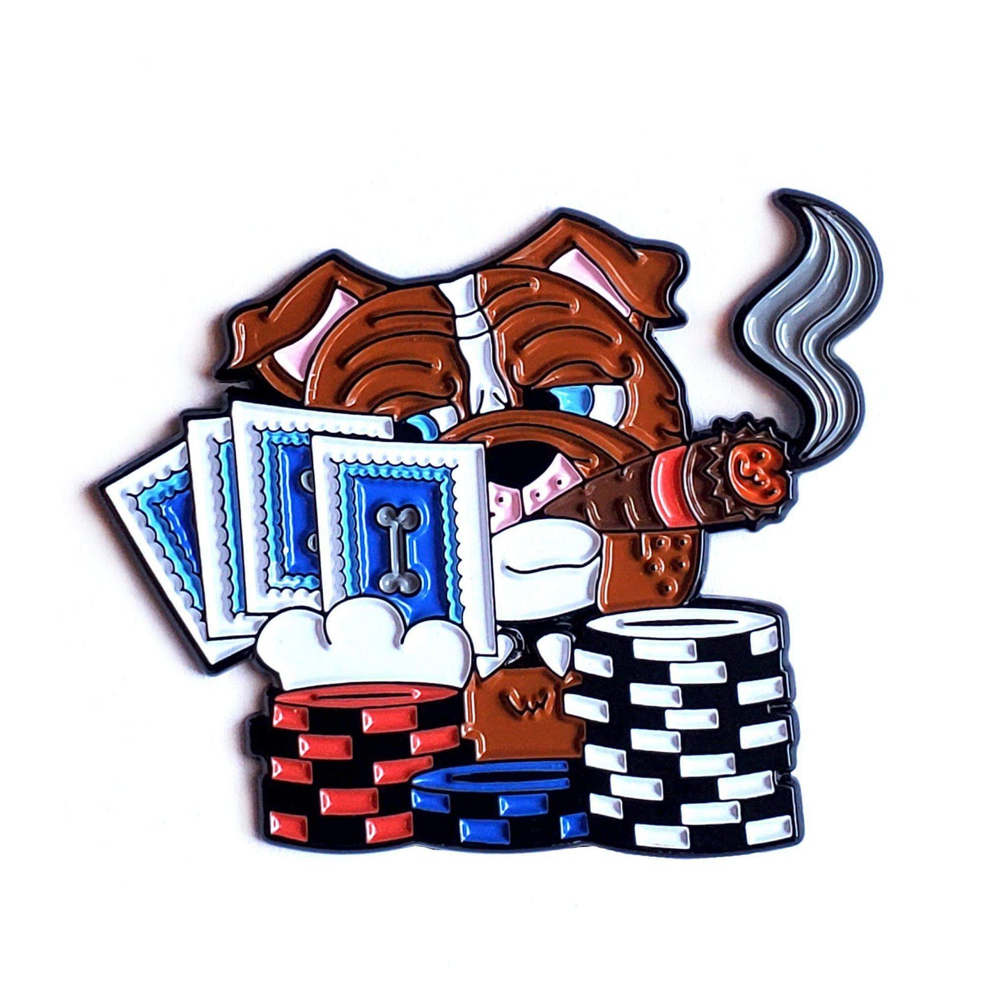 Poker Dog Pin by Kolorspun