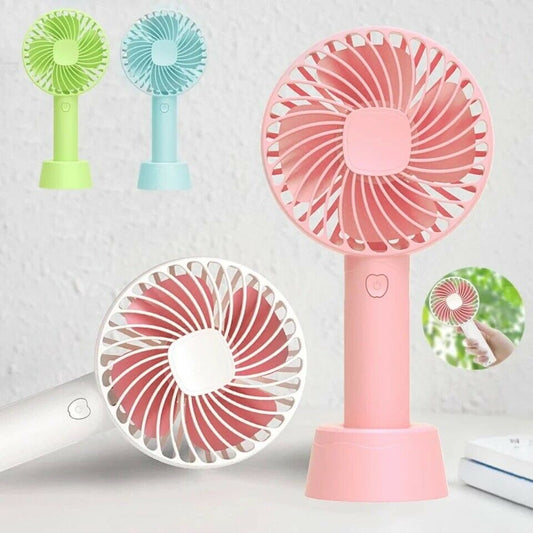 Portable Rechargeable Fan Mini Handy Fan Pocket Size Air Cooler USB w/ Battery by Plugsus Home Furniture