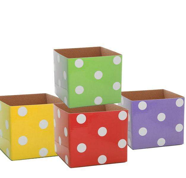 Polka Dots Gloss Mini Posy Box (13x12cmH) by Tshirt Unlimited