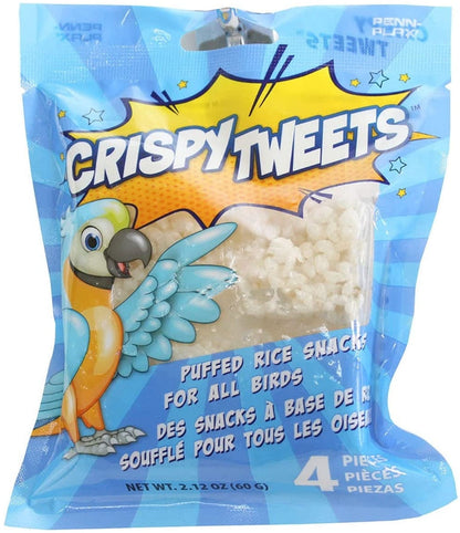 Penn Plax Crispy Tweets Puffed Rice Bird Snack: Wholesome Hand-Feeding Fun for Birds by Dog Hugs Cat