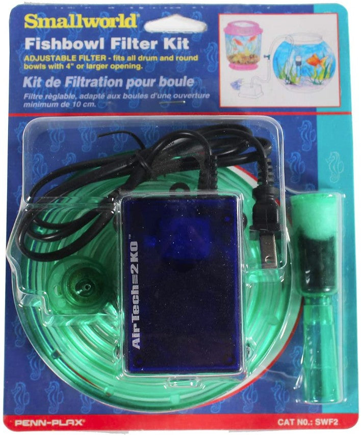 Penn Plax Small World Fishbowl Filter Kit with Adjustable Air Flow by Dog Hugs Cat