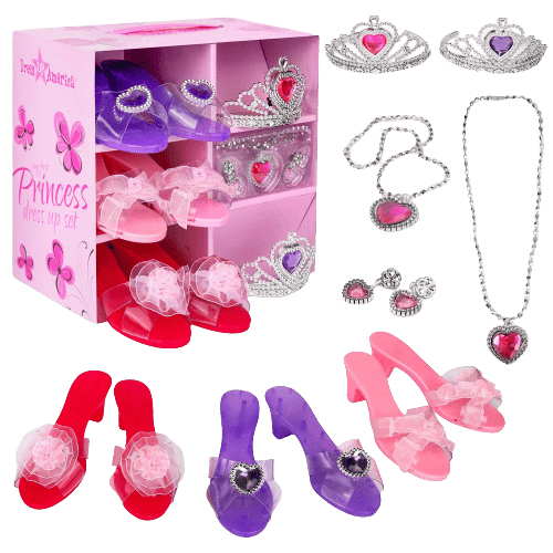 Princess Jewelry, Shoes and Tiara Set - Kids by Dress Up America