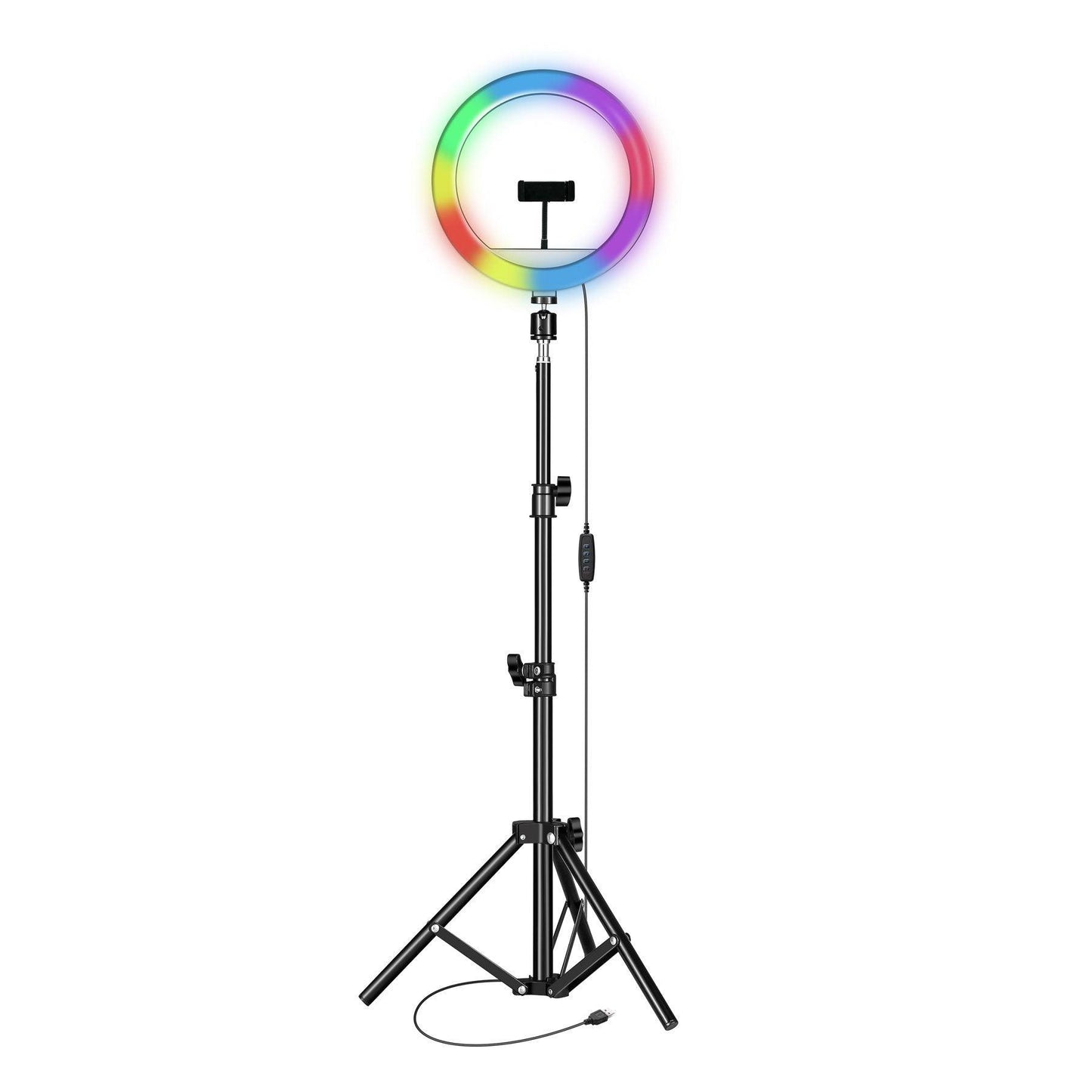 PRO Live Stream 12" LED Selfie Ring Light with RGB Floor Stand (SC-2230RGB) by VYSN