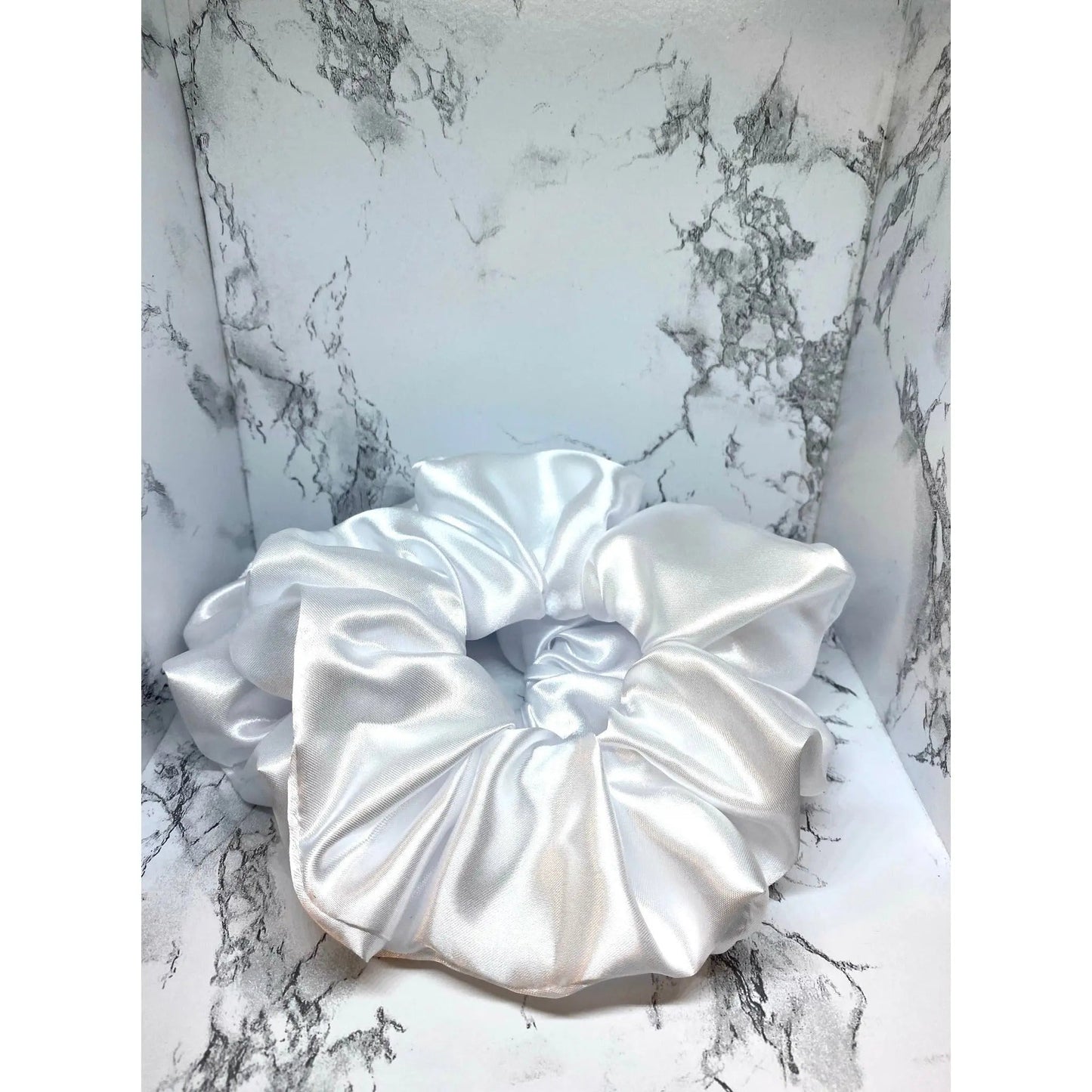 White Silk Scrunchie by Enchanted Scrunch