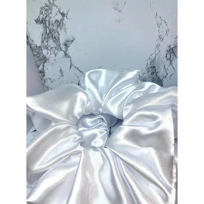 White Silk Scrunchie by Enchanted Scrunch