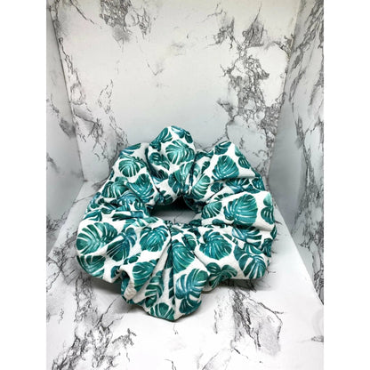 Monstera Leaf Bullet Scrunchie by Enchanted Scrunch