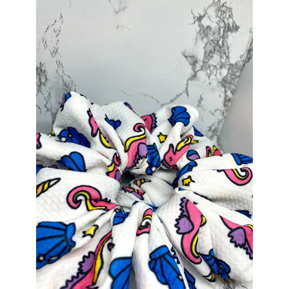 Seahorse Summer Bullet Scrunchie by Enchanted Scrunch