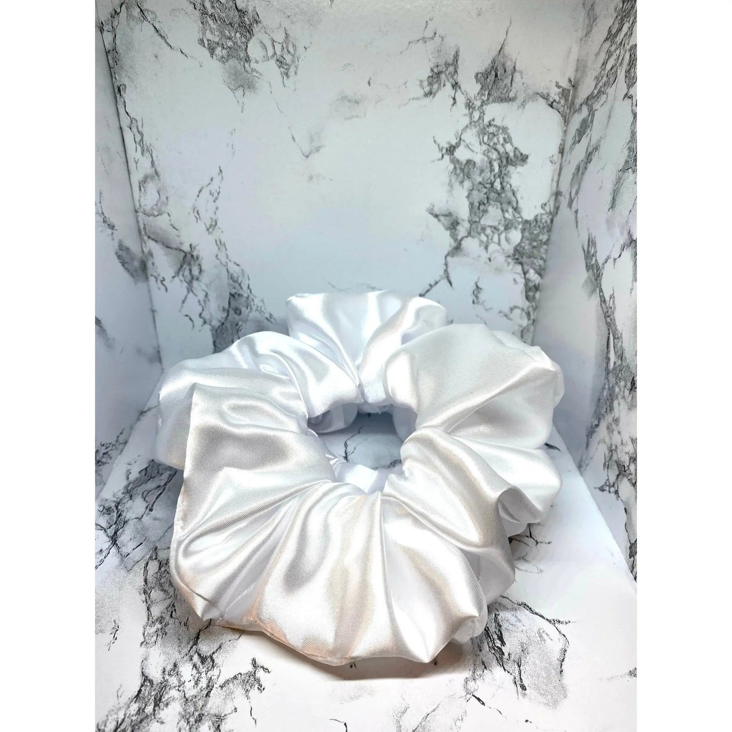 White Silk Scrunchie by Enchanted Scrunch