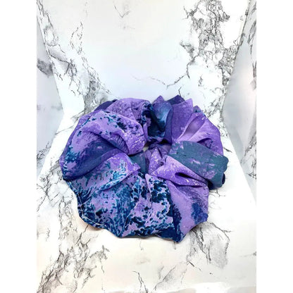 Purple Tie Dye Organza Scrunchie by Enchanted Scrunch