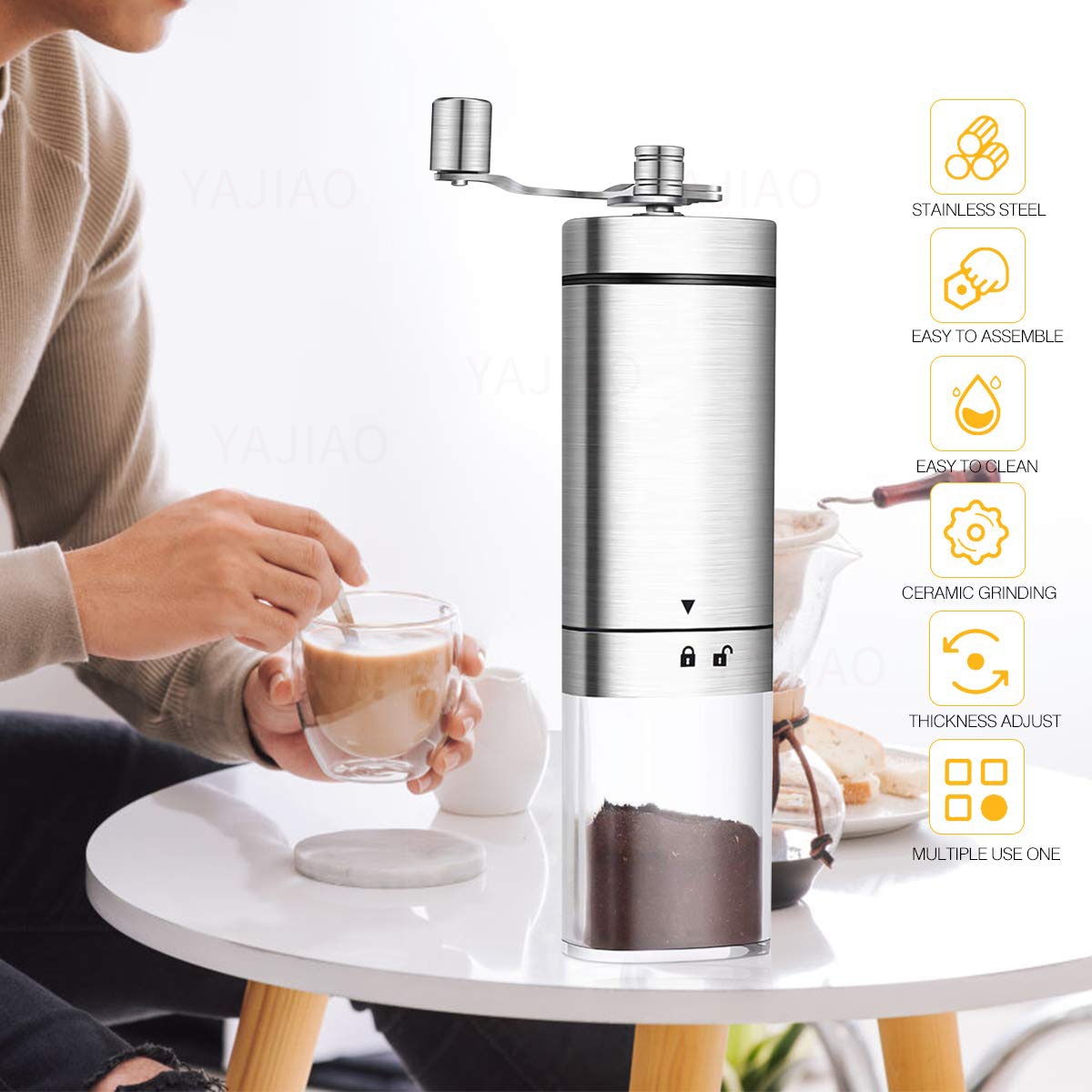 PORTABLE MANUAL COFFEE GRINDER by Brown Shots Coffee