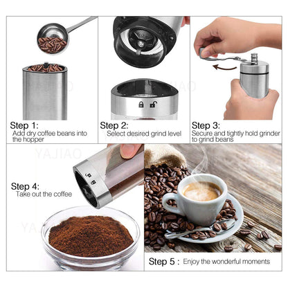 PORTABLE MANUAL COFFEE GRINDER by Brown Shots Coffee