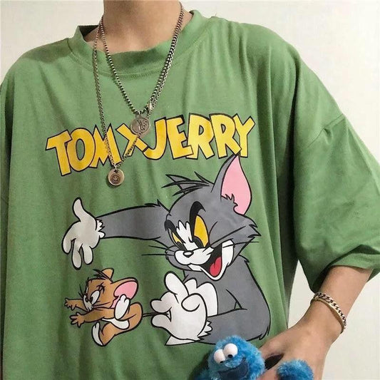 Tom Jerry Vintage Oversized Tee by White Market