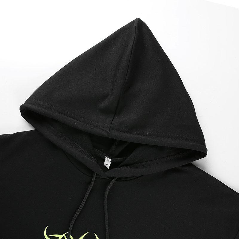 Neon Black Oversized Hoodie by White Market