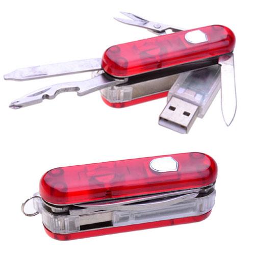 Your Best Friend Swiss Army-Inspired Pocket knife With 16 GB USB Drive by VistaShops