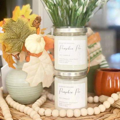 Pumpkin Pie Soy Candle - 7oz Glass Jar by Scented Designs Candle Company