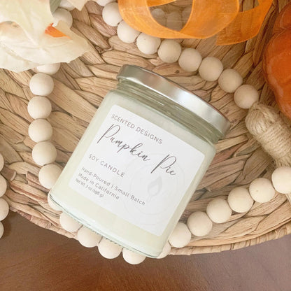 Pumpkin Pie Soy Candle - 7oz Glass Jar by Scented Designs Candle Company