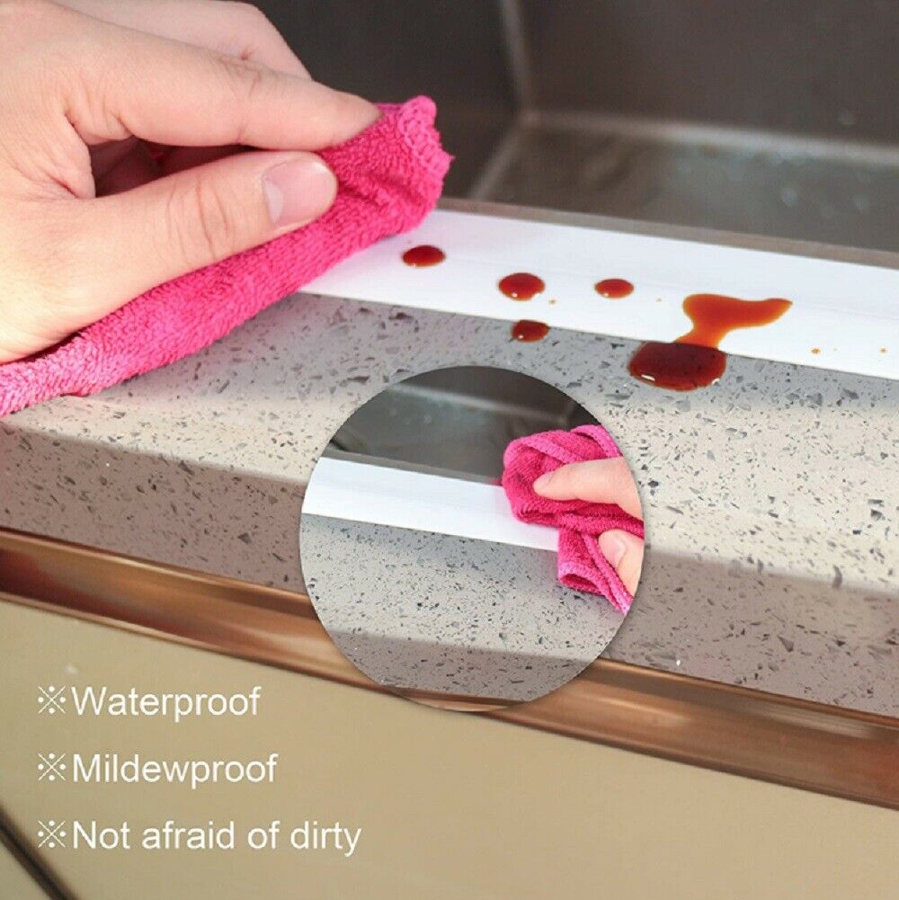 PVC Self Adhesive Caulk Sealing Strip Tape For Kitchen Wall Sink Toilet Bathroom by Plugsus Home Furniture