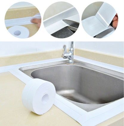 PVC Self Adhesive Caulk Sealing Strip Tape For Kitchen Wall Sink Toilet Bathroom by Plugsus Home Furniture