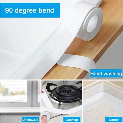 PVC Self Adhesive Caulk Sealing Strip Tape For Kitchen Wall Sink Toilet Bathroom by Plugsus Home Furniture