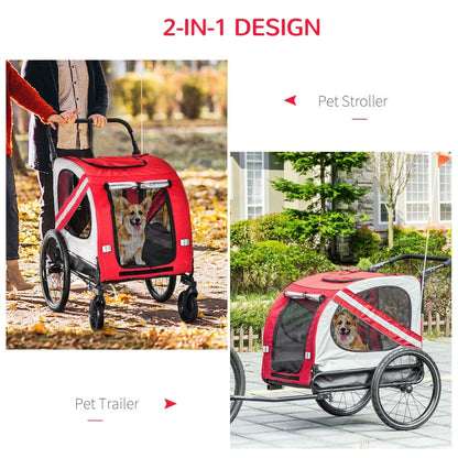 2-In-1 Pet Bike Trailer Stroller by Furr Baby Gifts