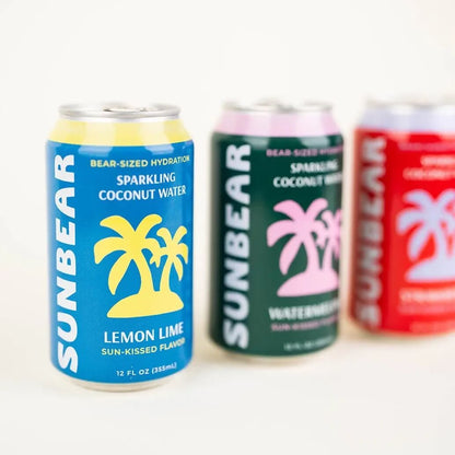 Sunbear Sparkling Coconut Water Lemon Lime Cans - 12 Cans by Farm2Me