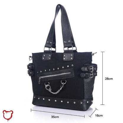 'Rebel Black Handcuff Bag' by The Cursed Closet